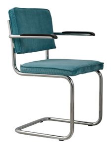 Zuiver Eetkamerstoel 'Ridge' Ribstof, kleur Blauw