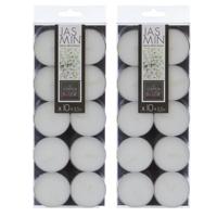 Atmosphera Geurtheelichtjes - 20x stuks - Jasmijn geur - was/paraffine - 3,5 uur