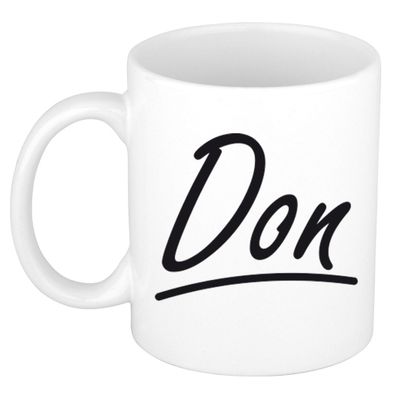 Naam cadeau mok / beker Don met sierlijke letters 300 ml