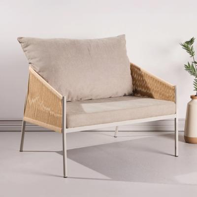 Nohr Fauteuil 'Lynden' Linnenlook en touw, kleur Beige