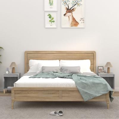 Nachtkastjes 2 st 40x35x50 cm grijs sonoma eikenkleurig