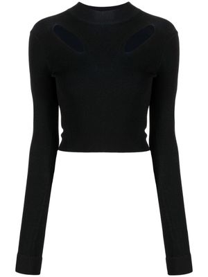 Dion Lee pull crop à découpes - Noir