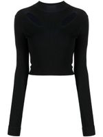 Dion Lee pull crop à découpes - Noir