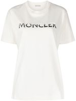 Moncler sequin-embellished cotton T-shirt - Blanc - thumbnail