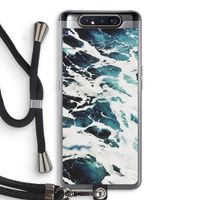 Golven: Samsung Galaxy A80 Transparant Hoesje met koord Golven: Samsung Galaxy A80 Transparant Hoesje met koord