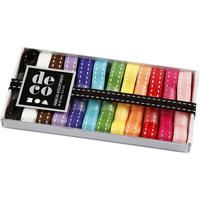 Creativ Company Lint collectie, b: 10 mm, diverse kleuren, 12x1 m/ 1 doos