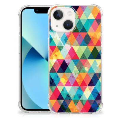 iPhone 13 mini Doorzichtige Silicone Hoesje Geruit iPhone 13 mini Doorzichtige Silicone Hoesje Geruit