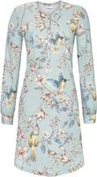Blauw nachthemd bloemen vogels