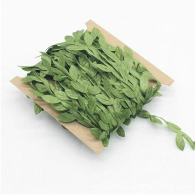 2 stuks doek blad Garland Decoratie accessoires groene blad Cane blad simulatie DIY Garland materiaal grootte: 10 meter/kaart