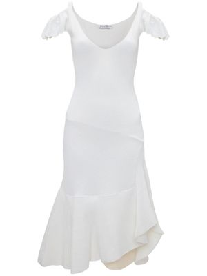 JW Anderson robe volantée à épaules dénudées - Blanc