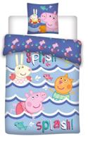Peppa Pig dekbedovertrek Splash 140 x 200 cm - 65 x 65 cm - katoen