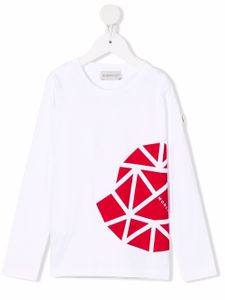 Moncler Enfant t-shirt à logo imprimé - Blanc