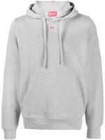 Diesel logo-patch cotton hoodie - Gris - thumbnail