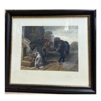 Canvas Schilderij Paard en Hond