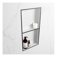 Wandnis Solid Surface Easy | In- en opbouw | 30x60x8 cm | 2 vakken | Urban/Talc
