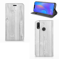 Huawei P Smart Plus Book Wallet Case White Wood