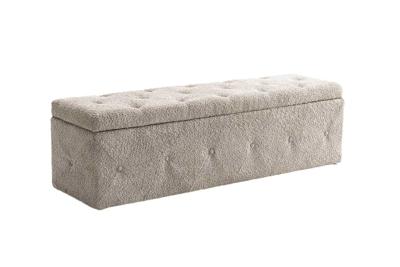 Bank EXTRAVAGANCIA 140cm boucle champagne grijs - 44247