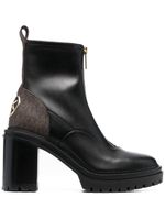 Michael Michael Kors bottines en cuir à logo imprimé 90 mm - Noir