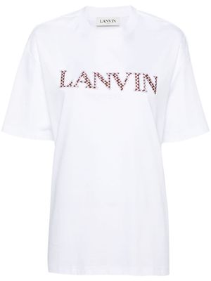 Lanvin t-shirt en coton à patchs logo - Blanc