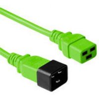 ACT Netsnoer C19 - C20 groen 0,6 m