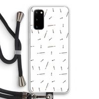 Hipster stripes: Samsung Galaxy S20 Transparant Hoesje met koord