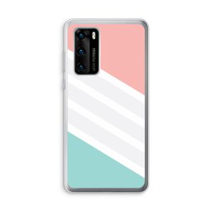 Strepen pastel: Huawei P40 Transparant Hoesje