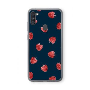 Framboosjes: Samsung Galaxy A11 Transparant Hoesje
