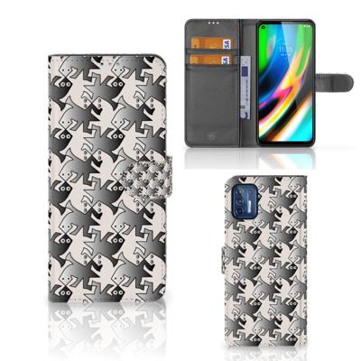 Motorola Moto G9 Plus | Telefoonhoesje | Met pasjeshouder | Salamander Grey