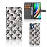 Motorola Moto G9 Plus | Telefoonhoesje | Met pasjeshouder | Salamander Grey