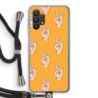 Rock: Samsung Galaxy A32 5G Transparant Hoesje met koord