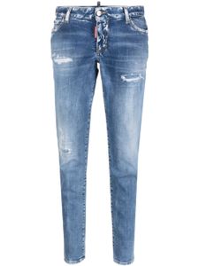DSQUARED2 jean court à effet usé - Bleu