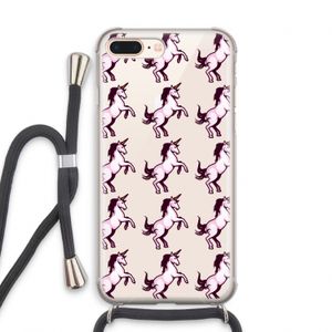 Musketon Unicorn: iPhone 7 PLUS Transparant Hoesje met koord