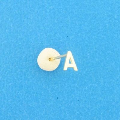 TFT Oorknop Letter A Geelgoud Glanzend