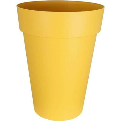 RIVIERA SOLEILLA HOGE bloembak - Kunststof - Hoogte 66 cm - Geel