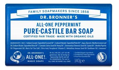 Dr Bronners Barsoap pepermunt 140 Gram Dr Bronners Barsoap pepermunt 140 Gram