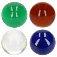 4x stuks mega grote speelgoed knikkers - van 6 cm diameter - Glazen knikkers pakket - 4x kleuren