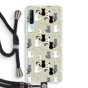 Katten: Huawei P Smart Pro Transparant Hoesje met koord