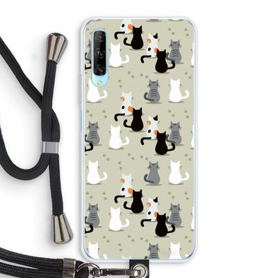 Katten: Huawei P Smart Pro Transparant Hoesje met koord