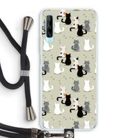 Katten: Huawei P Smart Pro Transparant Hoesje met koord