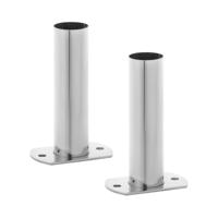 Zwembad ladder installatiekit - staal - 2 ladders en stukken