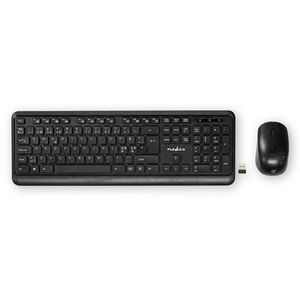 Nedis Muis en Toetsenbordset | Draadloos | USB | QWERTY | Scandinavisch | 1 stuks - KBMCW100BKND KBMCW100BKND