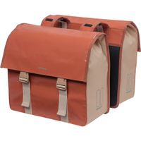 Basil urban load dubbele fietstas, rood, waterdicht, 48-53l