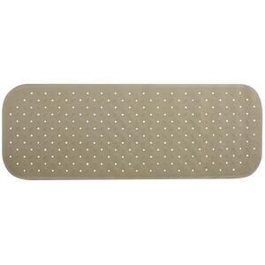 Douche/bad anti-slip mat badkamer - rubber - beige - 36 x 97 cm - rechthoek - XXL-size