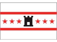 Dokkumer Vlaggen Centrale Vlag drenthe 20x30 cm spun-poly