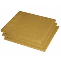 100x stuks Gouden papieren servetten 33x33 cm - Feestservetten