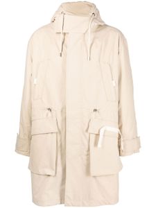 Jacquemus manteau zippé à logo brodé - Tons neutres