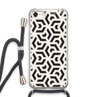 Crazy pattern: iPhone 8 Transparant Hoesje met koord
