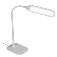 Witte LED tafellamp/bureaulamp met flexibele arm USB 40 cm - thumbnail