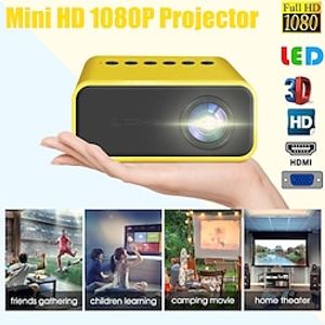 Yt500 mini-projector 1080p home theater cinema usb mini draagbare hd led-projector ondersteuning mobiele telefoon projectie spiegelfunctie Lightinthebox