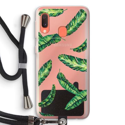 Lange bladeren: Samsung Galaxy A20e Transparant Hoesje met koord
